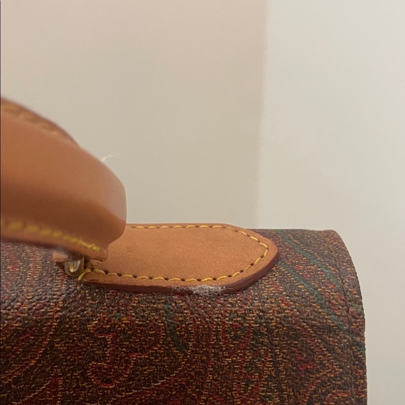 Etro 96’ Paisley Satchel In Brown with Gold Accent - Picture 16 of 17